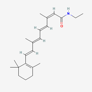 molecular formula C22H33NO B14446243 Retinamide, N-ethyl-, 13-cis- CAS No. 75686-04-3