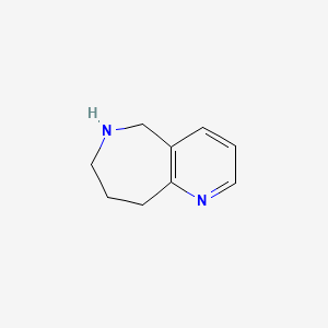 molecular formula C9H12N2 B1444625 5H,6H,7H,8H,9H-pyrido[3,2-c]azepine CAS No. 1803585-34-3