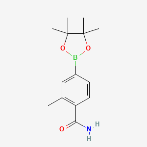 molecular formula C14H20BNO3 B1444629 2-Methyl-4-(4,4,5,5-tetramethyl-1,3,2-dioxaborolan-2-yl)benzamide CAS No. 1246765-29-6