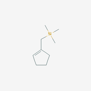 molecular formula C9H18Si B14446290 Silane, (1-cyclopenten-1-ylmethyl)trimethyl- CAS No. 75311-60-3