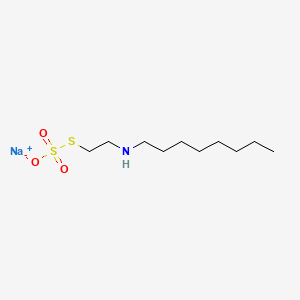 molecular formula C10H22NNaO3S2 B14446328 N-Octylaminoethyl sodium thiosulfate CAS No. 73986-96-6