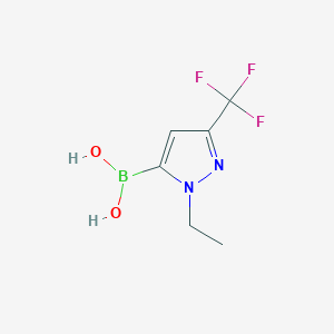 molecular formula C6H8BF3N2O2 B1444633 2-Ethyl-5-(trifluoromethyl)pyrazole-3-boronic acid CAS No. 1346665-27-7