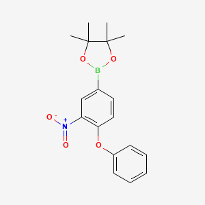 4,4,5,5-Tetramethyl-2-(3-nitro-4-phenoxyphenyl)-1,3,2-dioxaborolane