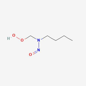 molecular formula C5H12N2O3 B14446370 Butylamine, N-(hydroperoxymethyl)-N-nitroso- CAS No. 74940-27-5