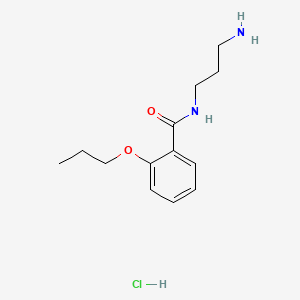 molecular formula C13H21ClN2O2 B14446371 N-(3-aminopropyl)-2-propoxybenzamide;hydrochloride CAS No. 78109-76-9