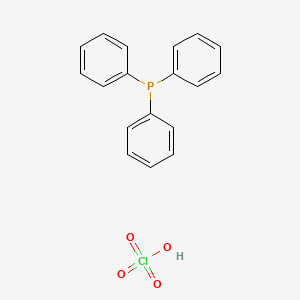 molecular formula C18H16ClO4P B14446396 Perchloric acid;triphenylphosphane CAS No. 76021-76-6