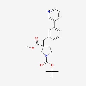 1-tert-Butyl 3-methyl 3-(3-(pyridin-3-yl)benzyl)pyrrolidine-1,3-dicarboxylate