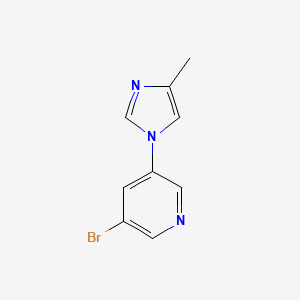 molecular formula C9H8BrN3 B1444646 3-bromo-5-(4-methyl-1H-imidazol-1-yl)pyridine CAS No. 1289078-51-8
