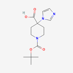 1-(tert-butoxycarbonyl)-4-(1H-imidazol-1-yl)piperidine-4-carboxylic acid
