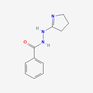 molecular formula C11H13N3O B14446489 Benzoic acid, 2-(3,4-dihydro-2H-pyrrol-5-YL)hydrazide CAS No. 78205-29-5