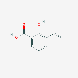molecular formula C9H8O3 B14446501 3-Ethenyl-2-hydroxybenzoic acid CAS No. 75848-62-3