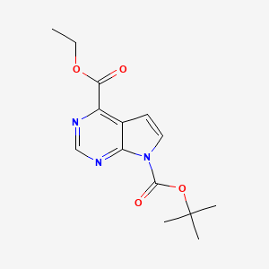 7-tert-butyl 4-ethyl 7H-pyrrolo[2,3-d]pyrimidine-4,7-dicarboxylate