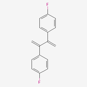 molecular formula C16H12F2 B14446523 Benzene, 1,1'-[1,2-bis(methylene)-1,2-ethanediyl]bis[4-fluoro- CAS No. 75416-80-7