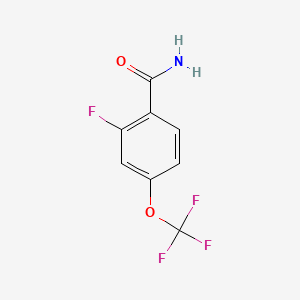 molecular formula C8H5F4NO2 B1444654 2-Fluoro-4-(trifluoromethoxy)benzamide CAS No. 1240257-18-4