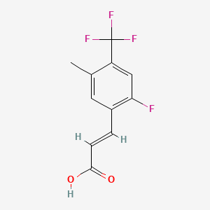 molecular formula C11H8F4O2 B1444655 2-Fluoro-5-methyl-4-(trifluoromethyl)cinnamic acid CAS No. 1324063-28-6