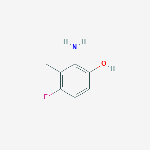 molecular formula C7H8FNO B144466 2-氨基-4-氟-3-甲基苯酚 CAS No. 133788-78-0