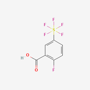 molecular formula C7H4F6O2S B1444660 2-Fluoro-5-(pentafluorosulfur)benzoic acid CAS No. 1240257-15-1