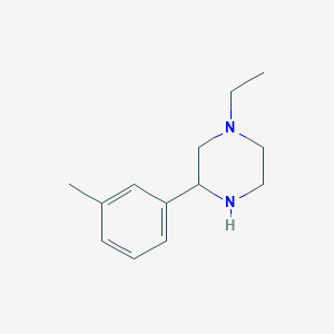 molecular formula C13H20N2 B1444661 1-乙基-3-(3-甲基苯基)哌嗪 CAS No. 1248908-21-5