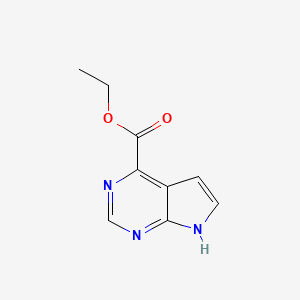 molecular formula C9H9N3O2 B1444663 ethyl 7H-pyrrolo[2,3-d]pyrimidine-4-carboxylate CAS No. 915142-91-5