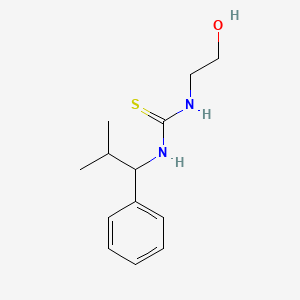 molecular formula C13H20N2OS B14446642 N-(2-Hydroxyethyl)-N'-(2-methyl-1-phenylpropyl)thiourea CAS No. 74548-44-0