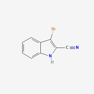 molecular formula C9H5BrN2 B1444665 3-溴-1H-吲哚-2-腈 CAS No. 1373348-93-6