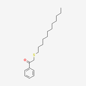 molecular formula C20H32OS B14446653 Ethanone, 2-(dodecylthio)-1-phenyl- CAS No. 77270-21-4
