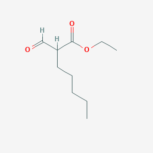 molecular formula C10H18O3 B14446694 Ethyl 2-formylheptanoate CAS No. 78139-25-0