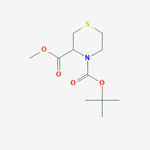 molecular formula C11H19NO4S B1444670 4-Tert-butyl 3-methyl thiomorpholine-3,4-dicarboxylate CAS No. 343616-34-2