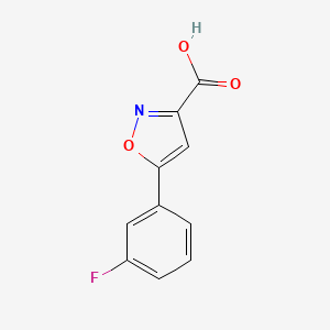 molecular formula C10H6FNO3 B1444675 5-(3-Fluorophenyl)isoxazole-3-carboxylic acid CAS No. 1188032-12-3