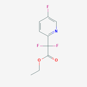 molecular formula C9H8F3NO2 B1444676 Ethyl 2,2-difluoro-2-(5-fluoropyridin-2-yl)acetate CAS No. 1361310-74-8