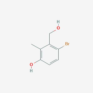 molecular formula C8H9BrO2 B1444677 4-Bromo-3-(hydroxymethyl)-2-methylphenol CAS No. 1255206-72-4