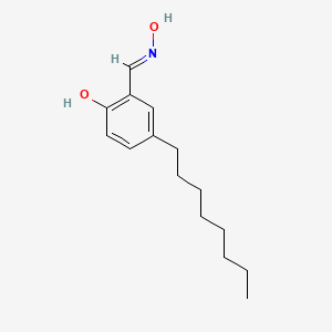 molecular formula C15H23NO2 B14446787 Benzaldehyde oxime, 2-hydroxy, 5-octyl 