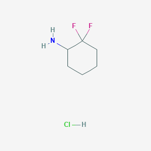 molecular formula C6H12ClF2N B1444681 2,2-Difluorocyclohexanamine hydrochloride CAS No. 921602-83-7