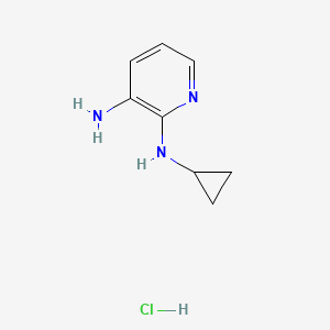 molecular formula C8H12ClN3 B1444684 N2-cyclopropylpyridine-2,3-diamine hydrochloride CAS No. 1353965-10-2
