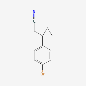 molecular formula C11H10BrN B1444685 [1-(4-Bromophenyl)cyclopropyl]acetonitrile CAS No. 1282659-26-0