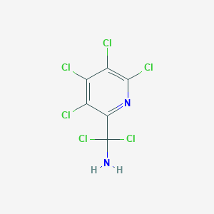 molecular formula C6H2Cl6N2 B14446851 Pyridine, 2-methyl-, aminohexachloro deriv. CAS No. 76840-13-6