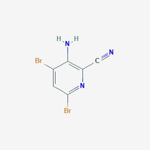 molecular formula C6H3Br2N3 B1444689 3-Amino-4,6-dibromopicolinonitrile CAS No. 1073182-92-9