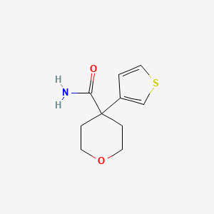 molecular formula C10H13NO2S B14446916 Tetrahydro-4-(3-thienyl)-2H-pyran-4-carboxamide CAS No. 73812-23-4