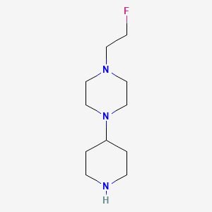 molecular formula C11H22FN3 B1444695 1-(2-Fluoroethyl)-4-(4-piperidinyl)piperazine CAS No. 1089280-78-3