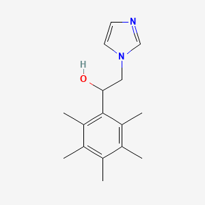 molecular formula C16H22N2O B14446958 alpha-(Pentamethylphenyl)-1-imidazoleethanol CAS No. 73931-97-2