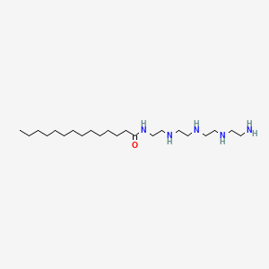 molecular formula C22H49N5O B14446996 Tetradecanamide, N-[2-[[2-[[2-[(2-aminoethyl)amino]ethyl]amino]ethyl]amino]ethyl]- CAS No. 74051-83-5