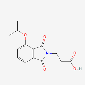 molecular formula C14H15NO5 B1444703 3-(4-Isopropoxy-1,3-dioxoisoindolin-2-yl)propanoic acid CAS No. 1256450-57-3