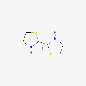 molecular formula C6H12N2S2 B14447044 2,2'-Bithiazolidine CAS No. 77771-20-1
