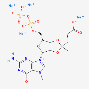 molecular formula C16H19N5Na4O13P2 B14447065 Cee-mgd CAS No. 79441-42-2
