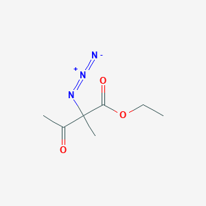 molecular formula C7H11N3O3 B14447083 Butanoic acid, 2-azido-2-methyl-3-oxo-, ethyl ester CAS No. 76062-29-8