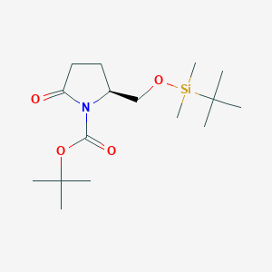 molecular formula C16H31NO4Si B144471 tert-butyl (2S)-2-[[tert-butyl(dimethyl)silyl]oxymethyl]-5-oxopyrrolidine-1-carboxylate CAS No. 81658-26-6