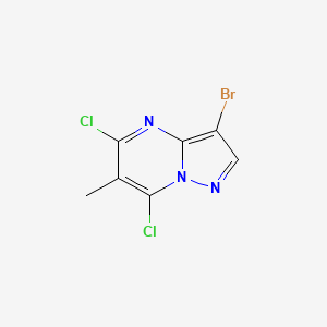 molecular formula C7H4BrCl2N3 B1444712 3-Bromo-5,7-dichloro-6-methylpyrazolo[1,5-a]pyrimidine CAS No. 934297-58-2