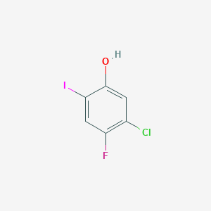 molecular formula C6H3ClFIO B1444713 5-Chloro-4-fluoro-2-iodophenol CAS No. 1235407-13-2