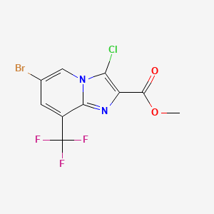 molecular formula C10H5BrClF3N2O2 B1444714 6-Bromo-3-chloro-8-trifluoromethyl-imidazo[1,2-a]pyridine-2-carboxylic acid methyl ester CAS No. 1121058-30-7