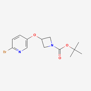 molecular formula C13H17BrN2O3 B1444717 1-Boc-3-((6-bromopyridin-3-YL)oxy)azetidine CAS No. 1146089-80-6